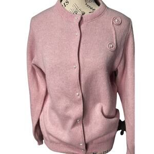 Vintage WoolCraft Cardigan 30% Angora 50% Lambswool 20% Trevira‎ Size S Sweater